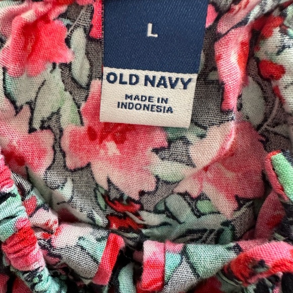 Old Navy Pink and Green Floral Dress Large NWOT - Picture 4 of 9